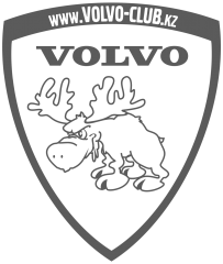 Наклейка volvo-club.kz шеврон Серый на прозрачном